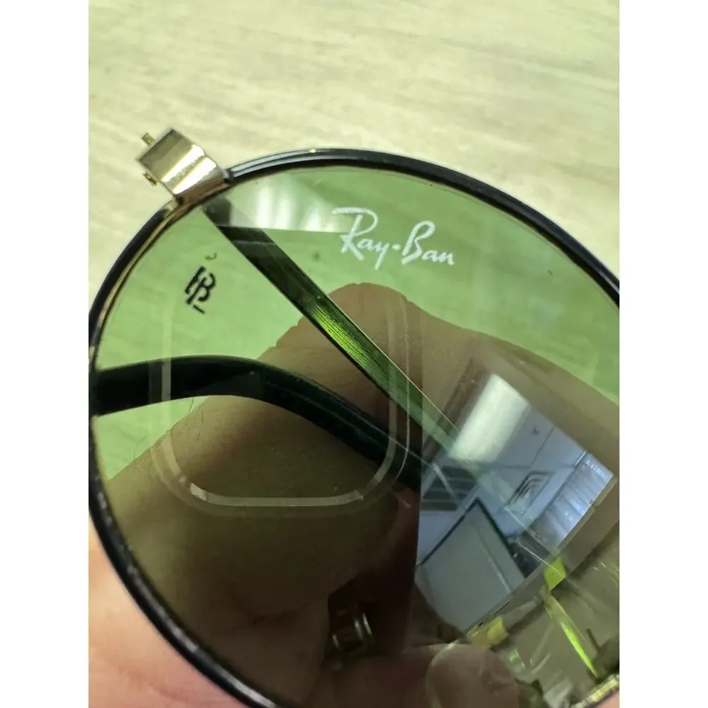 Vintage Ray Ban B&L Bolhrom Oval Sunglasses Gold Frame Mens